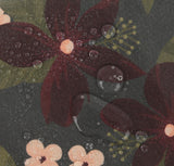 Laminated TPU Waterproof Cotton Viola Fabric Flower Floral printed Fabric made in Korea by the Yard