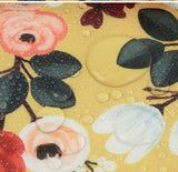 ラミネート加工TPU防水コットン生地 ローズフラワー 花柄プリント生地 韓国製 ヤード単位