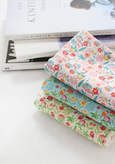 Wild Flowers Garden Floral Patterned Fabric made in Korea by the Half Yard