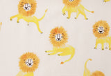 Animal Sunflower Lion Patterned Fabric made in Korea by Half Yard Digital Textile Printing