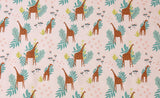 アニマルサファリキリン柄生地 韓国生地 半ヤード単位