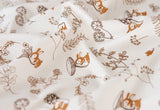Mushroom Rabbit Bunny Patterned Fabric made in Korea by the Half Yard