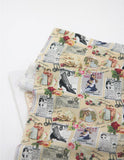 Vintage Modern Postage Mother's day Poster Fabric made in Korea by the Half Yard