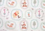 Winnie the Pooh Frame Pattern Fabric printed in Korea by the Half Yard