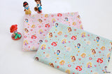 Disney Princess Ariel Aurora Cinderella Snow White  Fabric printed in Korea by the Half Yard