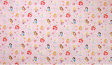 Disney Princess Ariel Aurora Cinderella Snow White  Fabric printed in Korea by the Half Yard