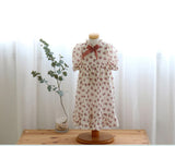 韓国製ダブルガーゼミニ花柄生地 ヤード単位