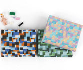 Blocks patterned Fabric made in Korea by the Half Yard