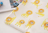 Animal Sunflower Lion Patterned Fabric made in Korea by Half Yard Digital Textile Printing