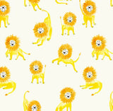 Animal Sunflower Lion Patterned Fabric made in Korea by Half Yard Digital Textile Printing