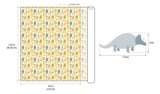 韓国でプリントされたかわいい恐竜柄の生地(半ヤード単位)
