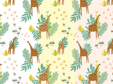 Animal Safari Giraffe Patterned Fabric Korean Fabric by the Half Yard
