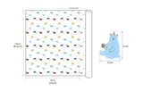 Colorful Bear patterned Fabric made in Korea by Half Yard Digital Textile Printing