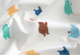 Colorful Bear patterned Fabric made in Korea by Half Yard Digital Textile Printing