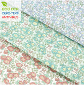 Peony Garden Rabbit Bunny Patterned OEKO Tex Fabric made in Korea by the Half Yard