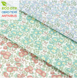 牡丹ガーデンウサギバニー柄OEKO Tex生地(韓国製、半ヤード単位)