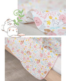 雙紗動物森林兔鹿圖案布料韓國製造 by the Yard