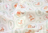 Winnie the Pooh Frame Pattern Fabric printed in Korea by the Half Yard