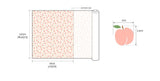 フルーツピーチ柄生地、かわいい、裁縫、キルト、韓国製 ハーフヤード