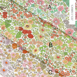 Wildflower Garden Floral Patterned OEKO Tex Fabric made in Korea by the Half Yard