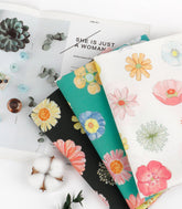 Dandelion Flower Garden Floral Patterned OEKO Tex Fabric made in Korea by Half Yard