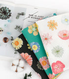 Dandelion Flower Garden Floral Patterned OEKO Tex Fabric made in Korea by Half Yard