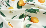 Water Color Lemon Fruits Patterned Fabric made in Korea by the Half Yard