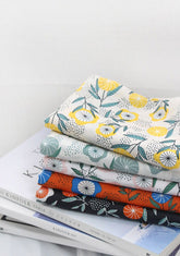 Flower Patterned Floral Garden Asa Light Weight Fabric made in Korea by the Yard