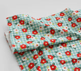 Camellia Flowers Patterned Fabric made in Korea by Half Yard Oxford