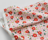 Camellia Flowers Patterned Fabric made in Korea by Half Yard Oxford