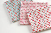 Strawberry patterned Fabric made in Korea by the Half Yard