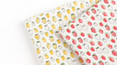 Colored Pencil Style Strawberry patterned Fabric made in Korea by the Half Yard DTP