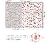 色鉛筆風イチゴ柄生地 韓国製 半ヤード DTP
