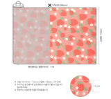 韓国製のピンクのイチゴ柄生地(半ヤードDTP)