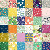 Flower Petit Floral Patch Patterned Fabric By the Half Yard