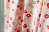 Camellia Flower Patterned Fabric printed in Korea by the Half Yard