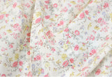 バラの花柄のアサ軽量生地、韓国製、ヤード単位