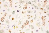 Rabbit Bunny Acorn printed Antibiosis Fabric made in Korea by the Half Yard