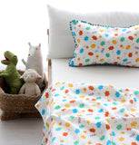 ジェリーベア柄ビスコースレーヨン生地、韓国製、36インチ x 44インチ、90cm x 110cm、ヤード単位