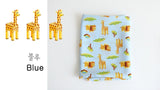 Giraffe Lion Alligator Savanna Animal Patterned Viscose Rayon Fabric printed in Korea 36" x 44" 90cm x 110cm by the Yard