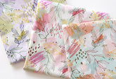 Wild Flowers Floral Patterned Lawn Fabric made in Korea by the Half Yard