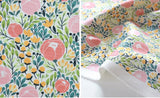 Wild Flower Tulip patterned Fabric made in Korea by the Half Yard