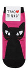 Cute Black Cat Patterned Ankle No Show Socks Women's Socks made in Korea