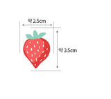 韓国製のイチゴフルーツ柄生地(半ヤード単位)