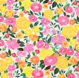 フローラルガーデンサニーフラワー柄生地 韓国製 半ヤード DTP