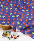 かわいい笑顔のリンゴ柄の韓国製生地 半ヤード DTP