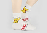 Pokemon Pikachu Patterned Mini Crew Socks Women's Socks made in Korea