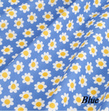 デイジーの花柄生地、かわいい、子供用、裁縫、キルト、韓国製、ハーフヤード