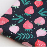 韓国製のイチゴフルーツ柄生地(半ヤード単位)