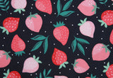 韓国製のイチゴフルーツ柄生地(半ヤード単位)